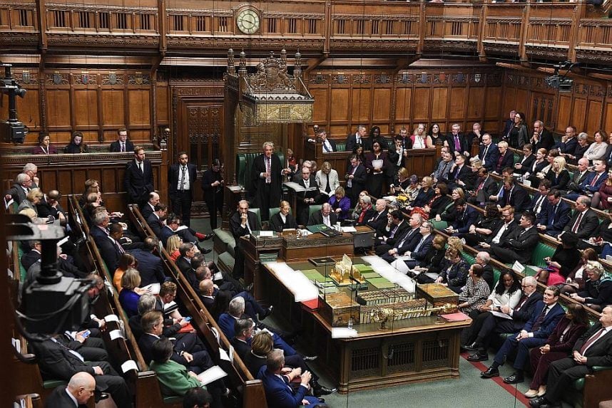 UK House of Commons members participate in a legislative session
