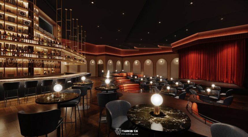 Rendering of the historic Huntridge in downtown Las Vegas 