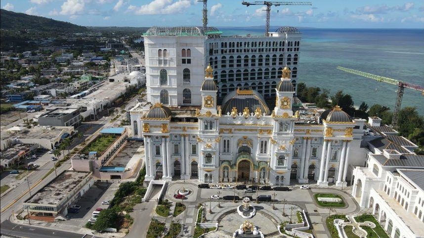 A birds-eye view of the Imperial Palace casino in Saipan