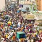 A street in India crowded with people