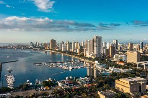 A view of Pasay City, Philippines from the air