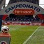 Betsson branding on a soccer field for Chile's First Division Championship games