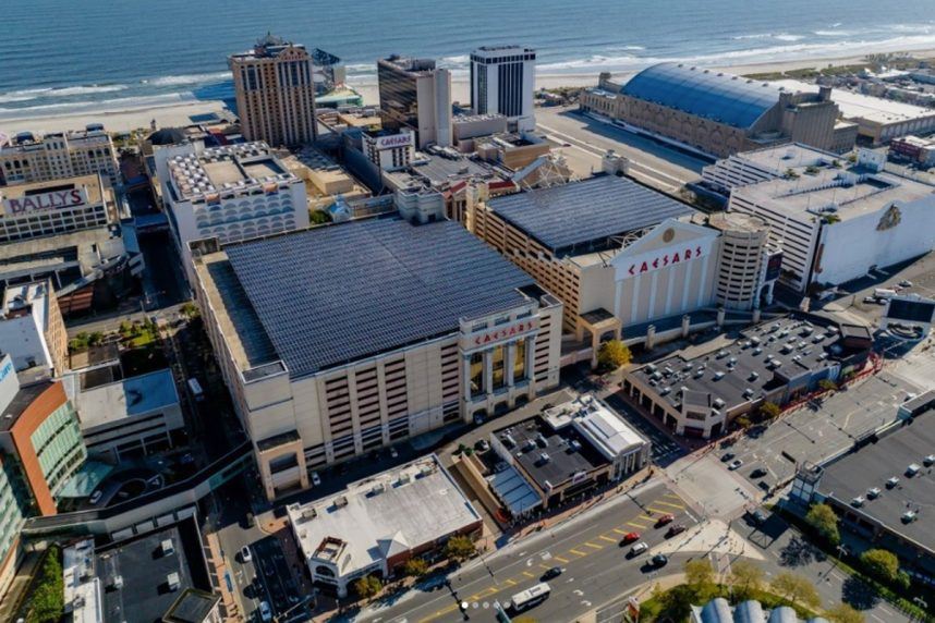 Caesars Entertainment solar energy Atlantic City