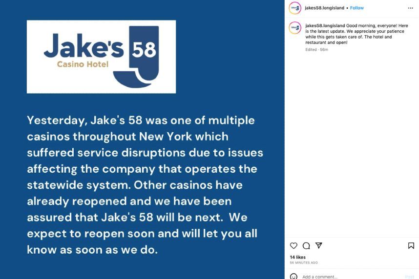 Jake's 58 New York video lottery terminal