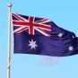 The Australian flag flies at the Australian War Memorial