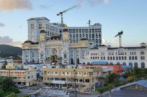 The Imperial Palace casino in Saipan following the stoppage of construction on the casino