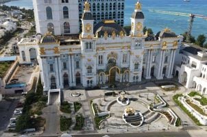 The Imperial Palace casino in Saipan seen from the air