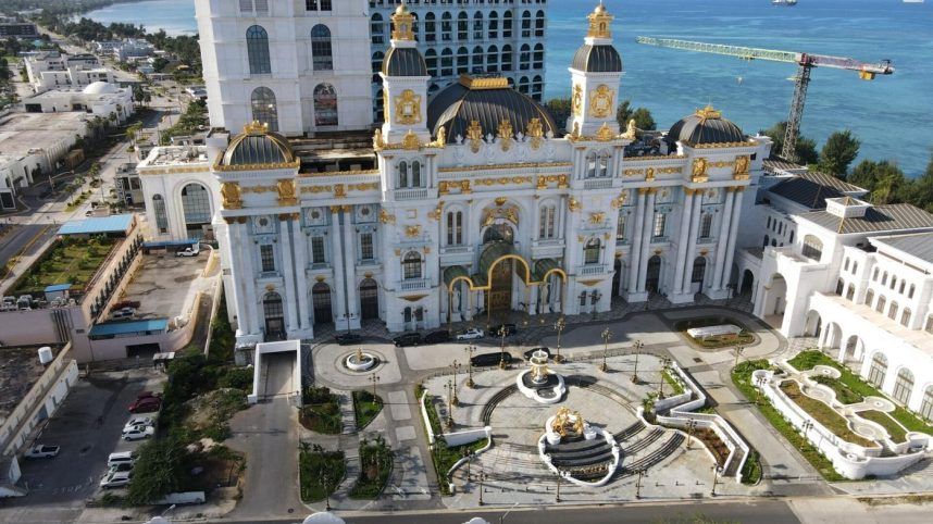 The Imperial Palace casino in Saipan, seen from the air