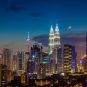 The Kuala Lumpur skyline at night
