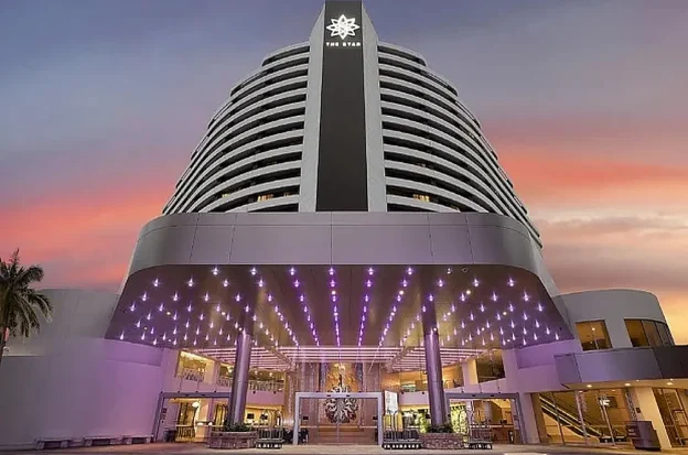 The Star casino in Queensland, Australia at dusk