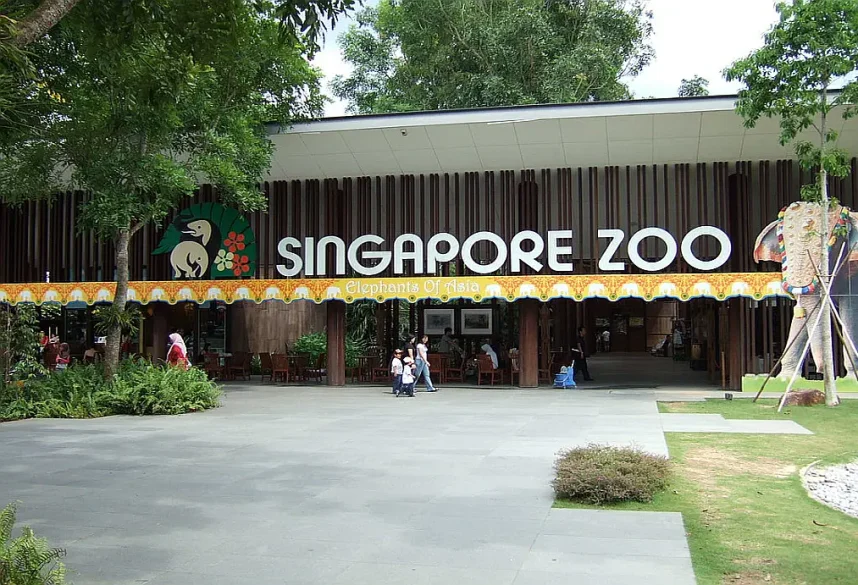 The entrance to the Elephant park at the Singapore Zoo