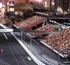 New Las Vegas F1 Grand Prix rendering shows West Harmon Zone grandstands