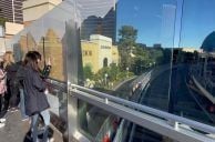 F1 Las Vegas Privacy Screens Torn Off Pedestrian Bridges