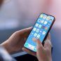 A user explores his cell phone apps