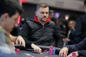 Brazilian poker player Rafael Caiaffa during a tournament