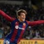 FC Barcelona player Marc Guiu celebrates a goal against Bilbao