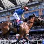 Frankie Dettori celebrates a win during the Royal Ascot