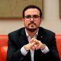Spain's former Minister of Consumer Affairs Alberto Garzon in a committee meeting