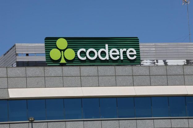The Codere sign on top of its offices