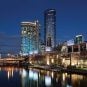 The Crown Melbourne casino resort at night