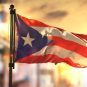The Puerto Rican flag flying on a pole
