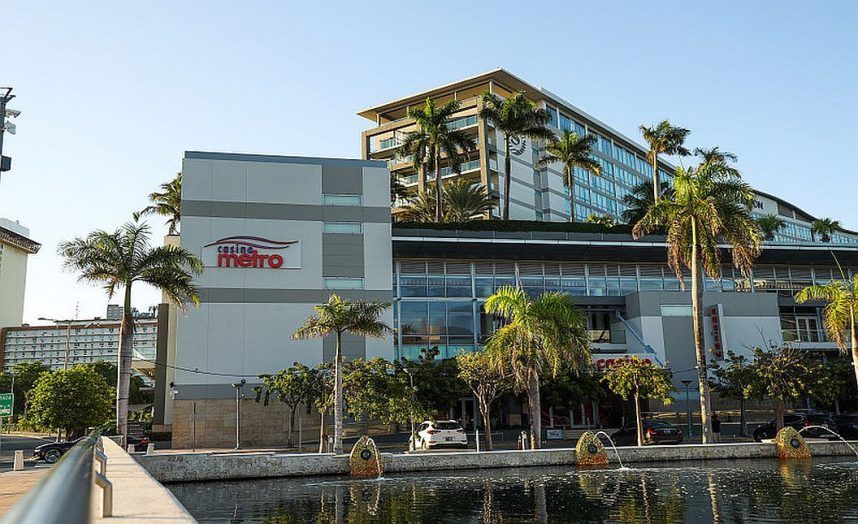 The facade of Casino Metro in San Juan, Puerto Rico