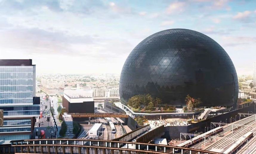 artist rendering of the proposed 300-foot London Sphere 