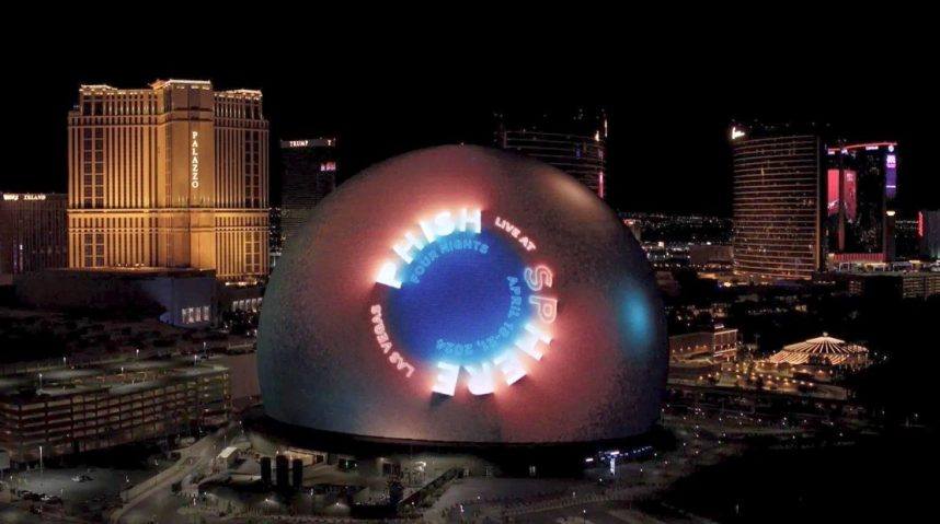 Phish's four-show engagement at the Las Vegas Sphere in April 2024 is announced by the Sphere itself