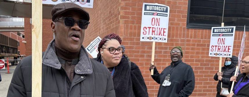 Workers strike at MotorCity Casino