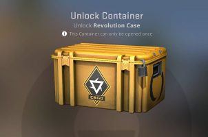 A rendition of the CS:GO Revolution loot box