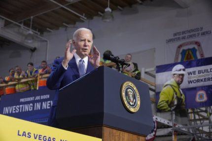 President Joe Biden in a Las Vegas appearance