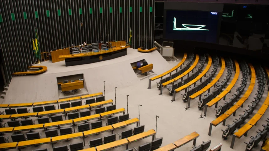 Brazil's Senate chamber with no one present