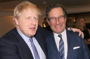 Richard Desmond (right) with former British PM Boris Johnson