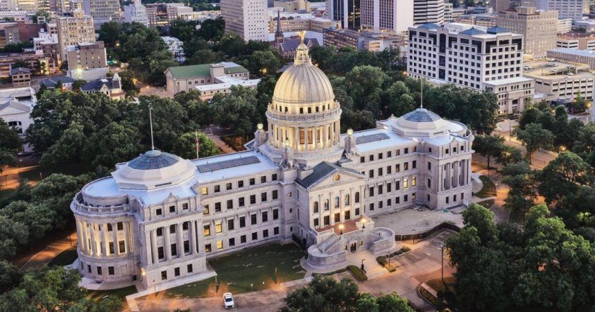 The Mississippi Capitol building in Jackson