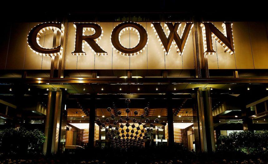 The entrance to the Crown Casino in Melbourne, Australia