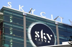 The facade of the SkyCity Auckland casino in New Zealand