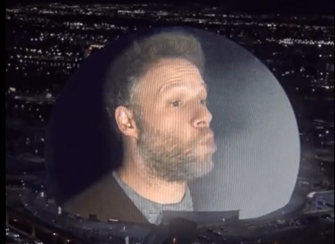 Seth Rogen Las Vegas Sphere Video Lights Up Internet With Questions