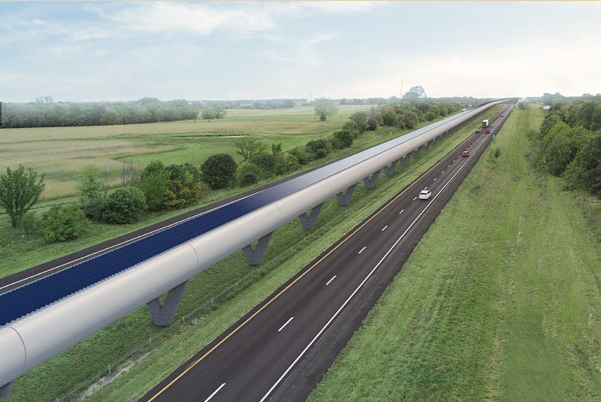 hyperloop system rendering
