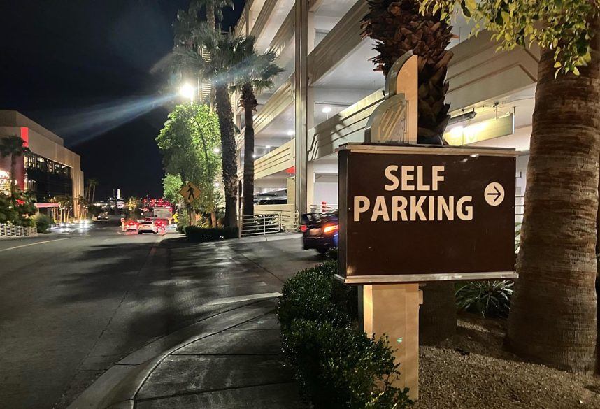 The MGM self-parking garage 