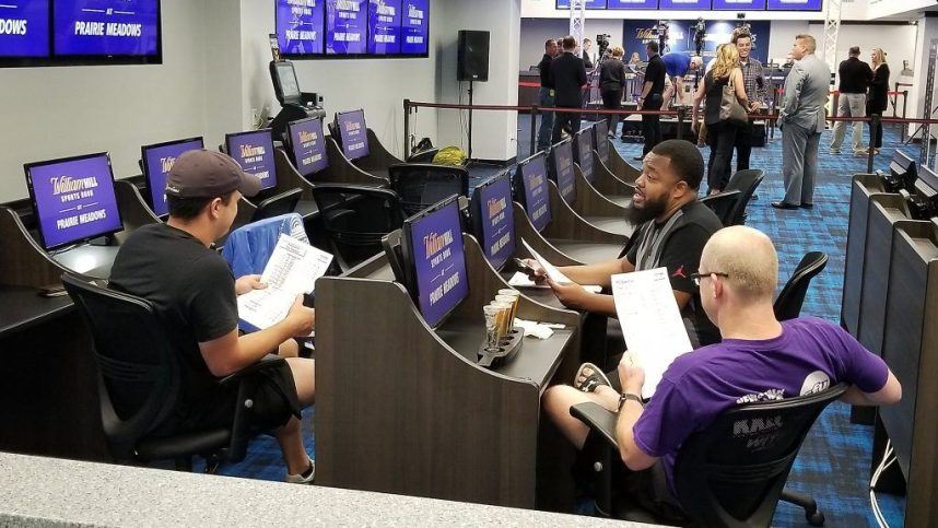 The sportsbook at Iowa's Prairie Meadows Casino 