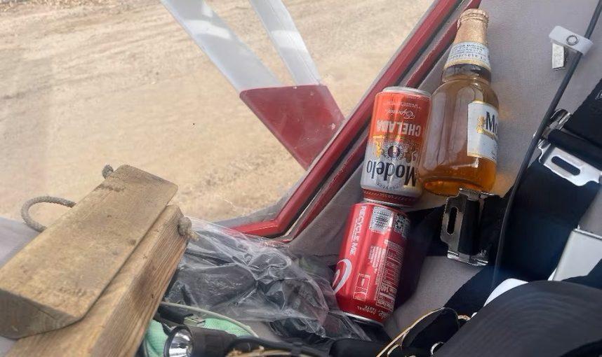 Beer found in the cockpit of a stolen plane