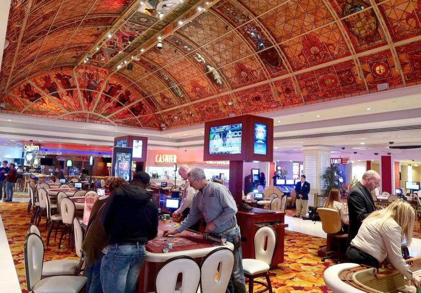 An undated photo of the Tropicana casino floor