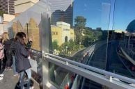 Las Vegas Outlaws Standing Still on Pedestrian Bridges