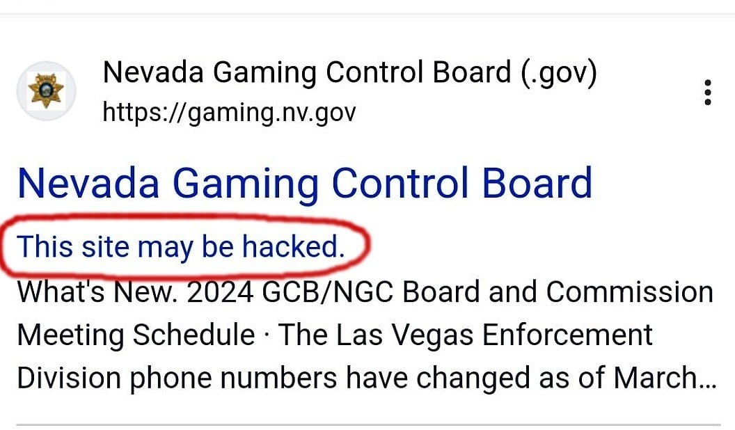 Nevada Gaming Control Board site Was Hacked