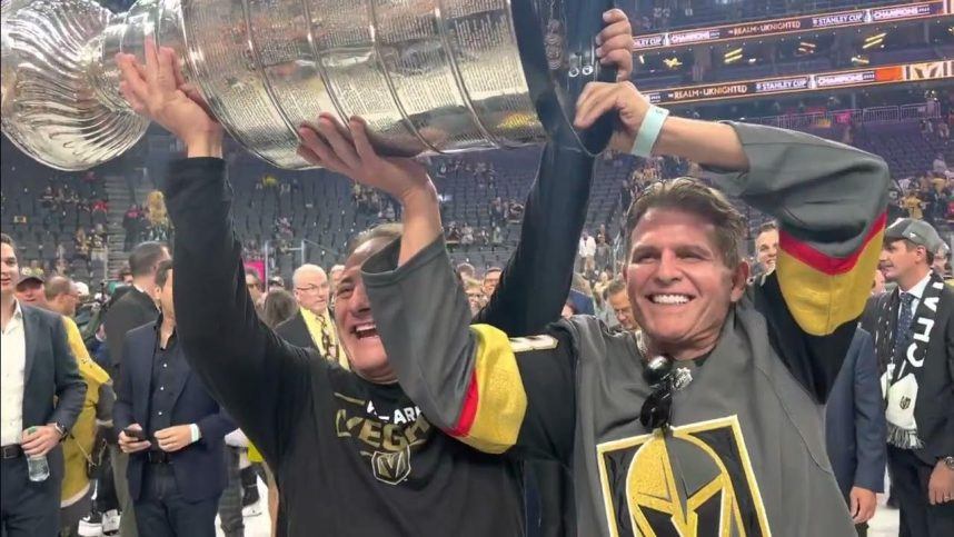 Gavin and Joe Maloof celebrate