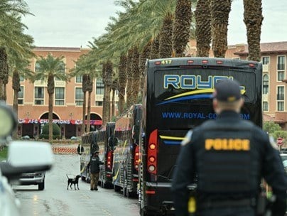 daily mail police and tour buses