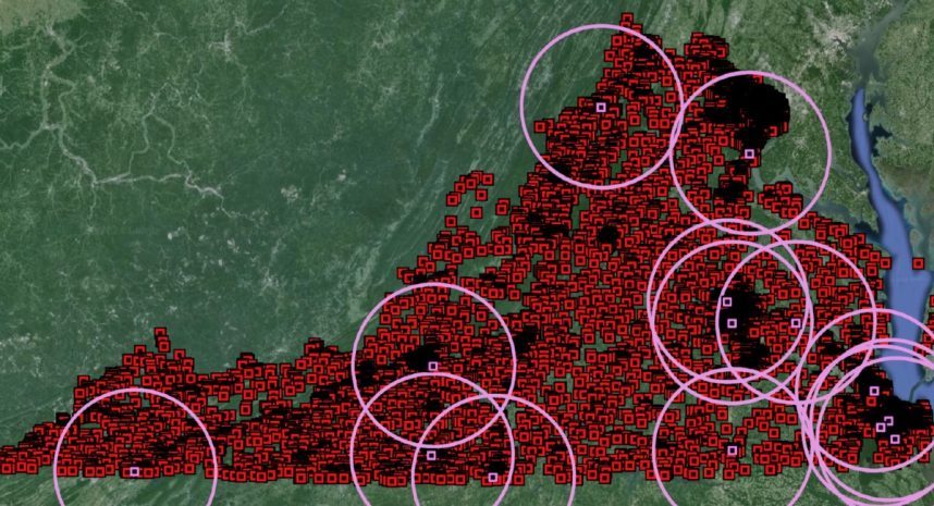 Virginia skill gaming map