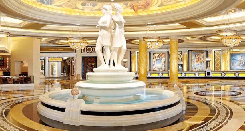 The lobby at Caesars Palace