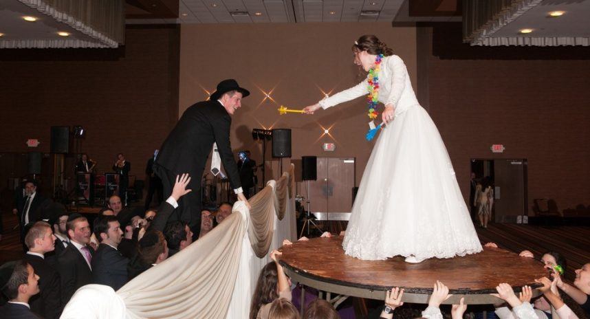 A traditional Jewish wedding dance