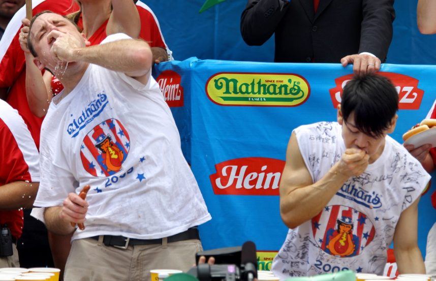 Joey Chestnut odds Takeru Kobayashi Netflix